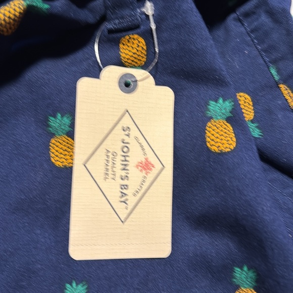 St. John's Bay Navy Pineapple Print Women's Shorts - Picture 5 of 6